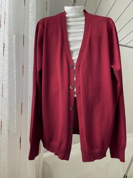 Women Gran Sasso Sweater Burgundy Knit 40 / L / 48