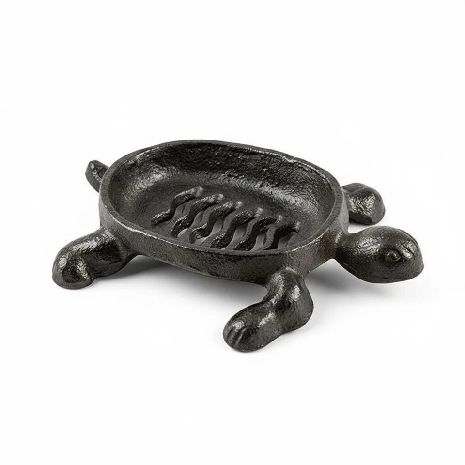Porte-Savon Apparence Rétro Porte-Savon En Fonte Design Vintage pour Lavabo - Photo 1/4