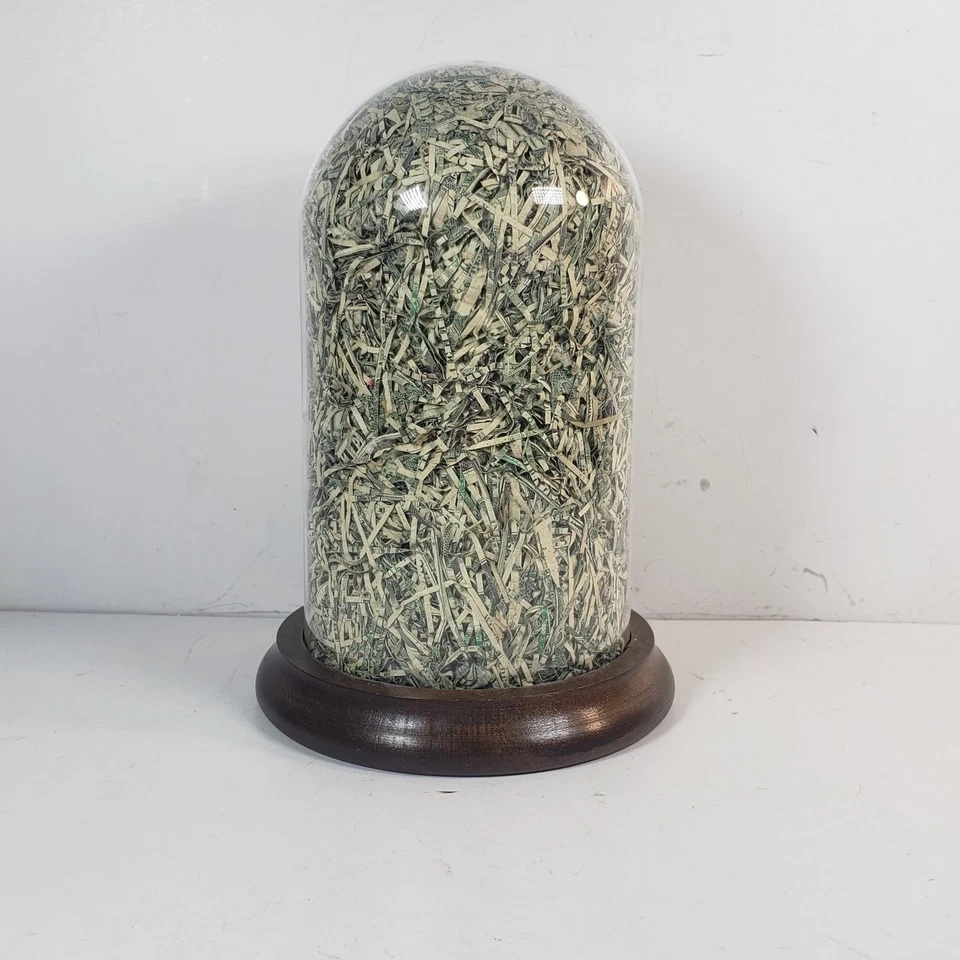 RARE Vintage MILLIONAIRE'S MONEY DOME Real Shredded Currency - Image 2 of 4