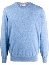 BRUNELLO CUCINELLI MEN'S LIGHT BLUE CASHMERE SWEATER MSRP 1425