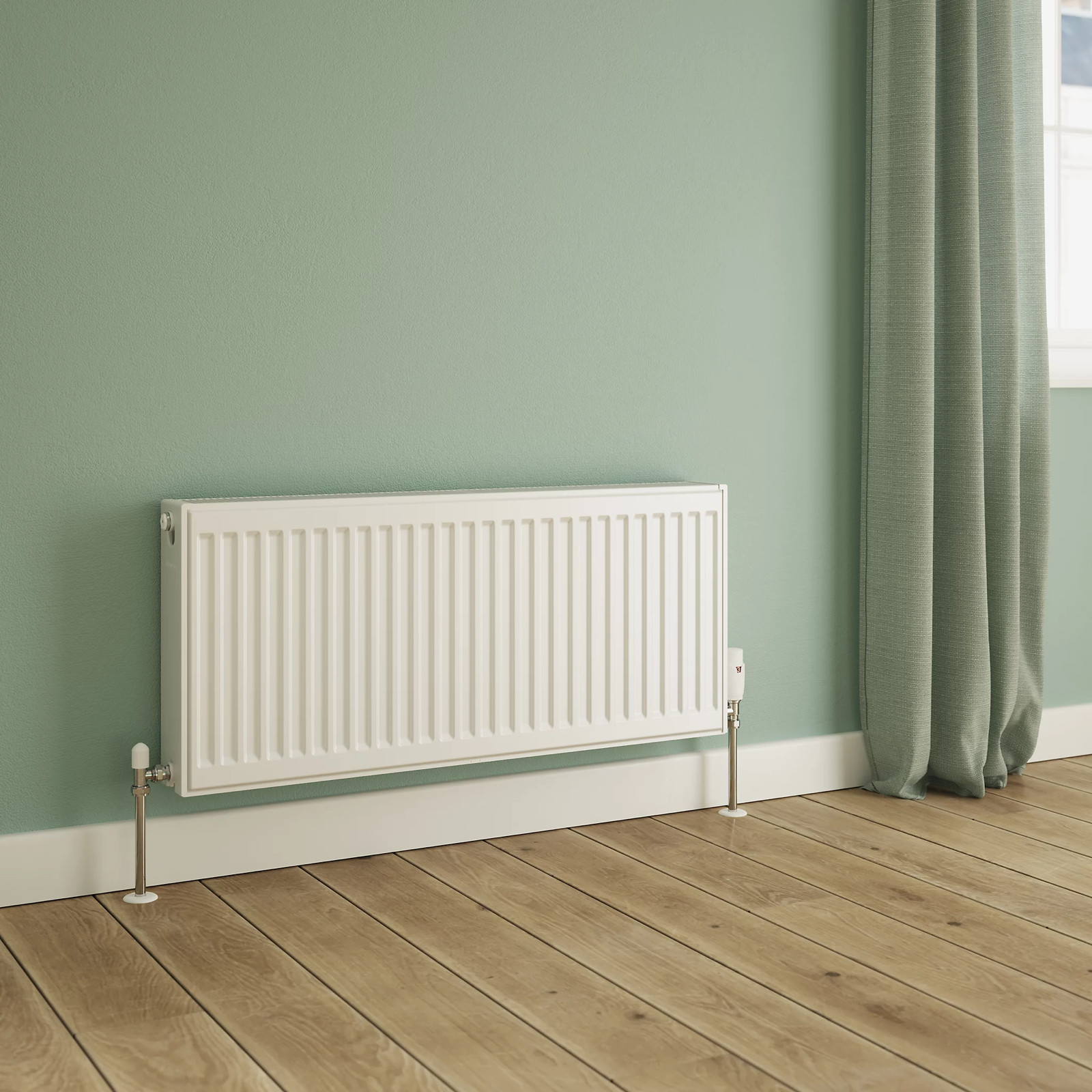 Flomasta White Type 22 Double Panel Radiator, (W)900mm x (H)400mm