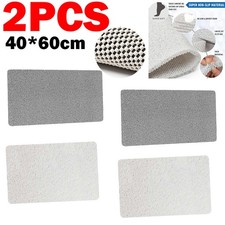 2Pack Shower Mats Non Slip without Suction Cups, 40x60cm, PVC Loofah Bathroom UK