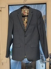 Skopes Sultano Teal Blue Slim Fit Suit Jacket - Men’s 36L - Wedding Prom Smart