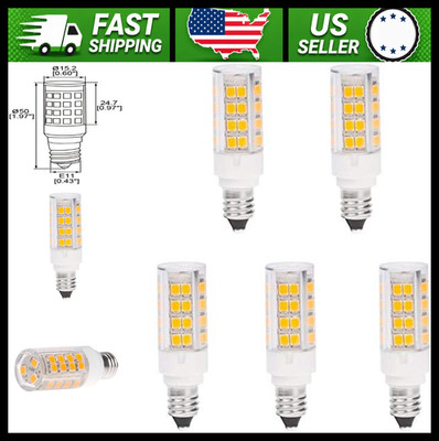 Dimmable E11 Mini Candelabra LED Bulb 3.5W Warm White 5-Pack