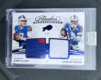 Panini 2022 Flawless Connections Josh Allen Stefon Diggs FC-11 Sapphire /5 patch