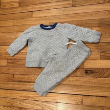 baby GAP Toddler Gray Quilted Sweatshirt  Pants Set 3 Years