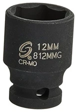 Sunex 812MMG 1/4-Inch Drive 12-Mm Magnetic Impact Socket 