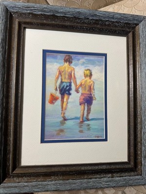 Lucille Raad ''Like Brothers'' LE Lithograph - Signed And Framed