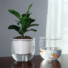 Maceta de plástico auto-riego para colgar en la pared con cadena de plástico