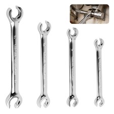 4pcs Brake Line Wrench Set 9x11mm 10x12mm 13x14mm 15x17mmoffset Flare Nut Wren