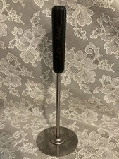 Vintage Lo-Heet Masher Stainless Black Handle 9”