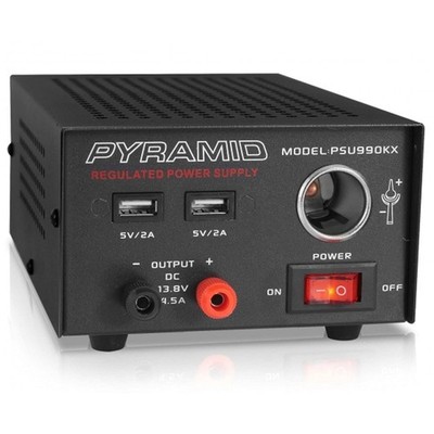 Universal Compact Bench Power Supply - 7 Amp Regulated Home Lab Black 