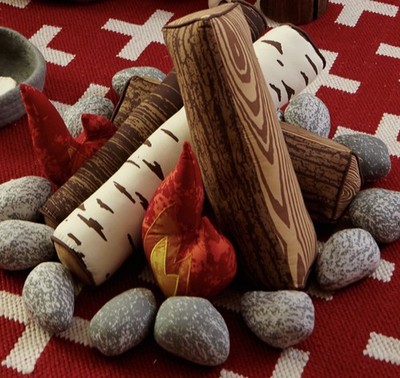 Crate & Barrel Kids Campfire Plush Playset Creative Play Pretend Adventures 