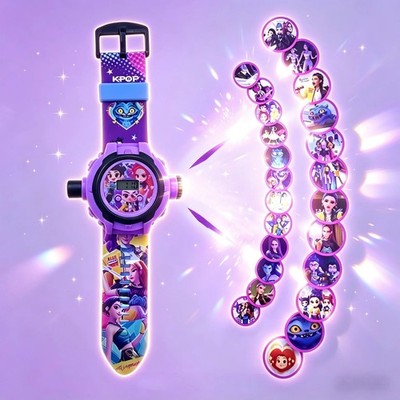 Cartoon Kids Projection Watch 24 Images Digital Electronic Wristwatch