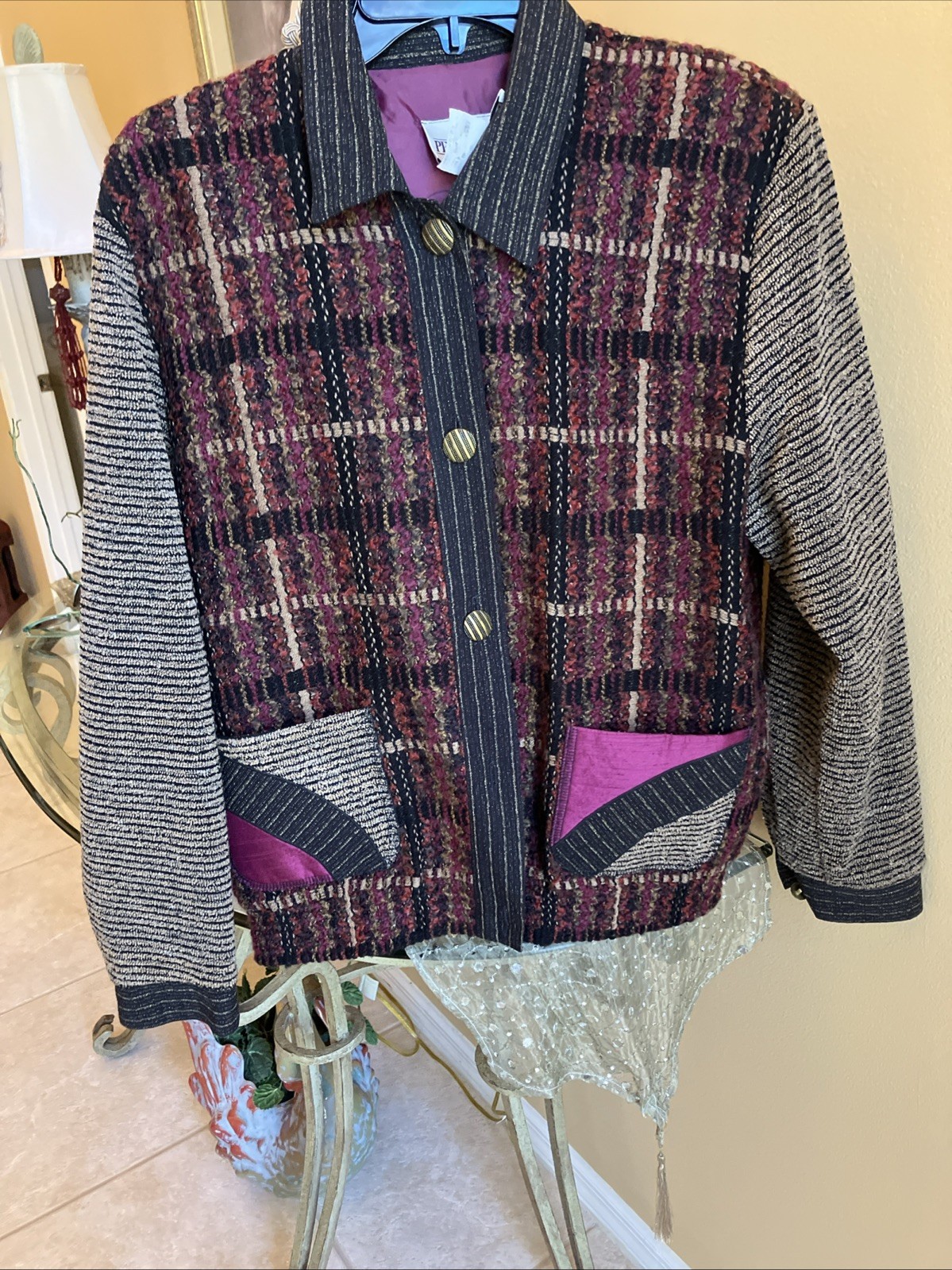 Peter Popovitch  Patchwork Bomber Jacket - Size S… - image 2