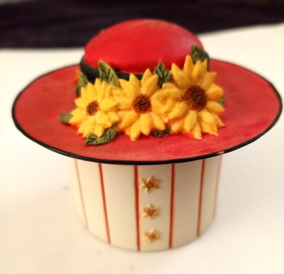 Highly Collectable - Jane Asher Hat Trinket Box - Scarlet by Willow Hall