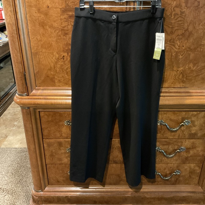 Coldwater Creek Laurel Zip Front Pant P12 Classic Waist Bootcut NWT Black