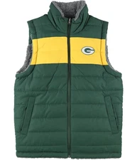 NFL Mens Packers Reversible Outerwear Vest, Green, X-Small (Regular)