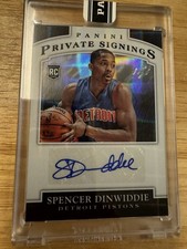 2015 Panini NBA Finals Spencer Dinwiddie PRIVATE SIGNINGS 1/1 Rookie Auto Card