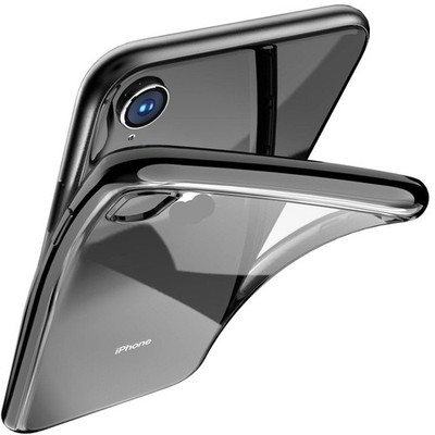 Hülle für iPhone 6 Plus 6s Plus Klar Silikon mit Schwarzem Rand
