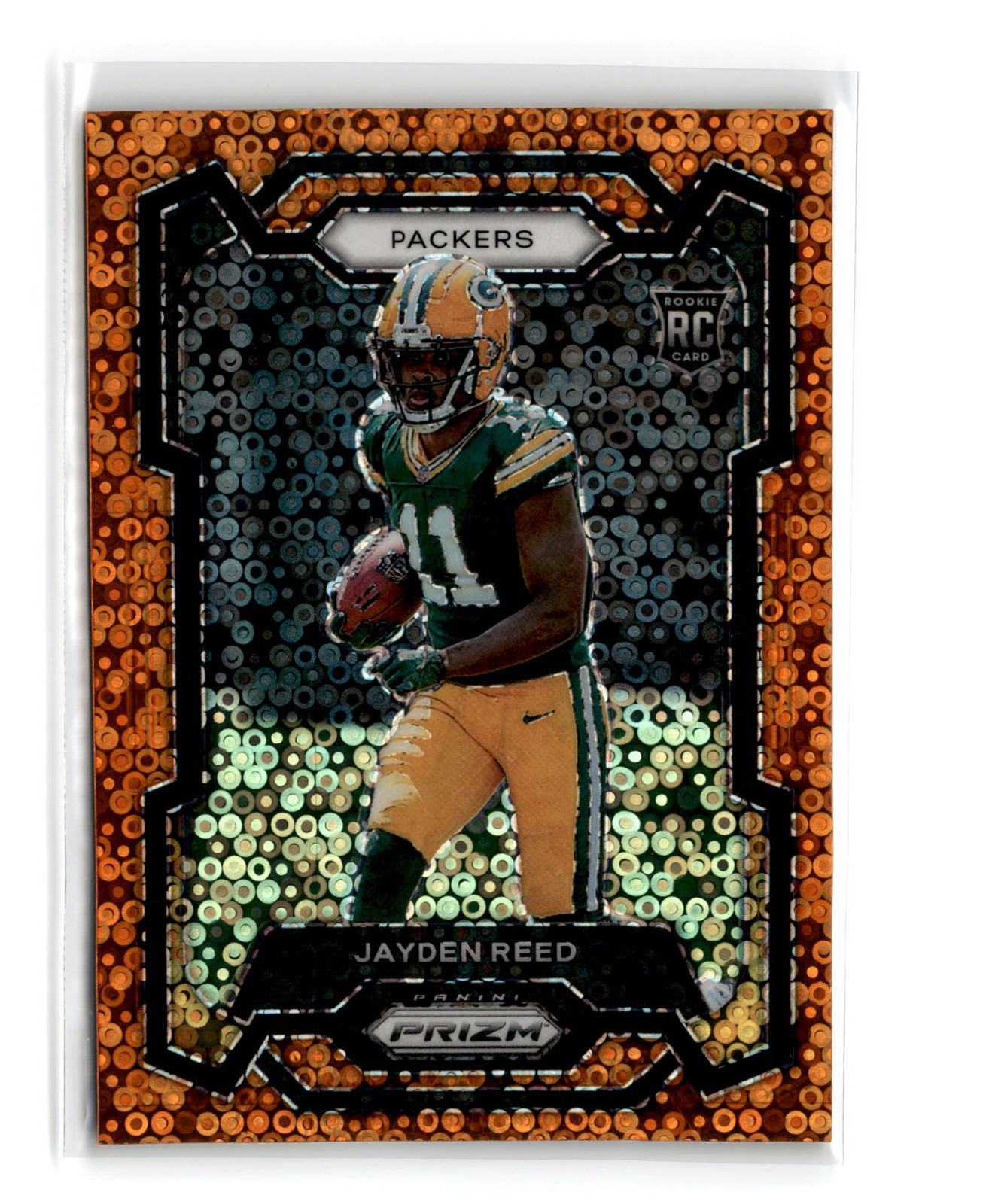 Jayden Reed 2023 Panini Prizm Orange Disco Rookie #334 RC Packers