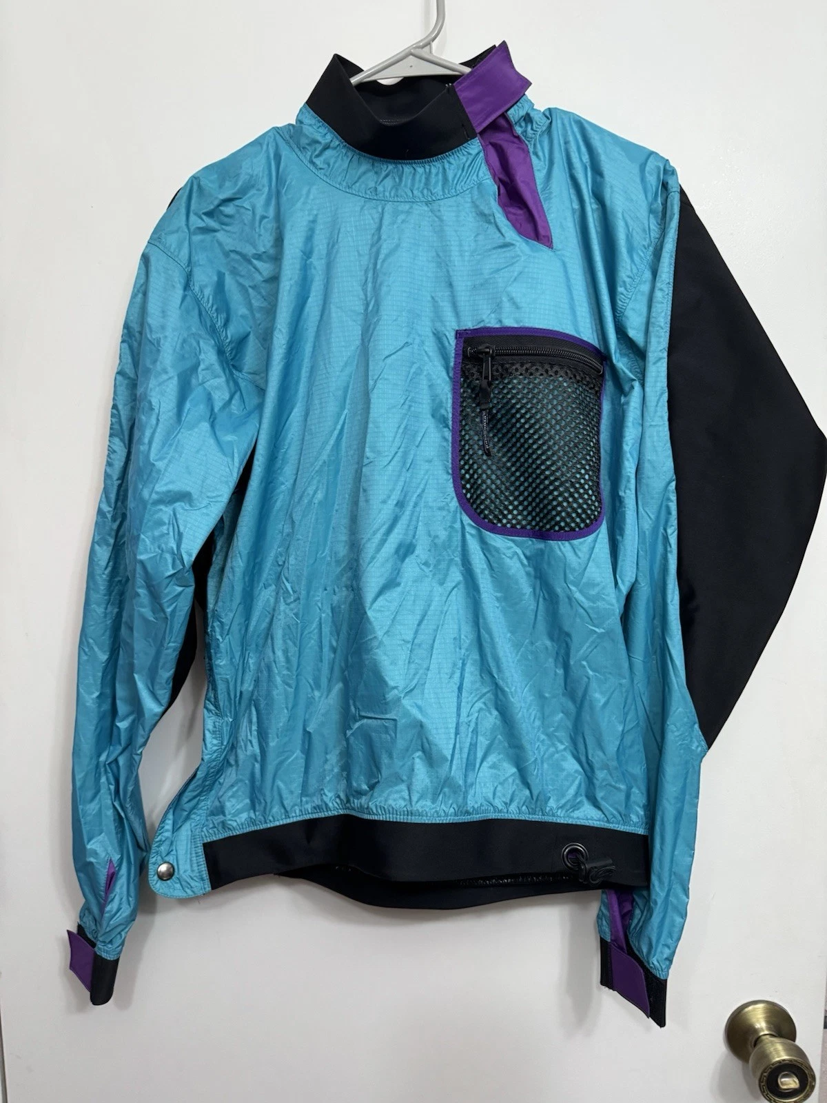 PATAGONIA Vintage 80s 90s Colorblock Pullover Kayak Jacket Ripstop Size M