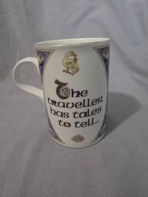  The Traveller Has Tales To Tell  Celtic Coffee Mug Irish Style Ceramic Cup