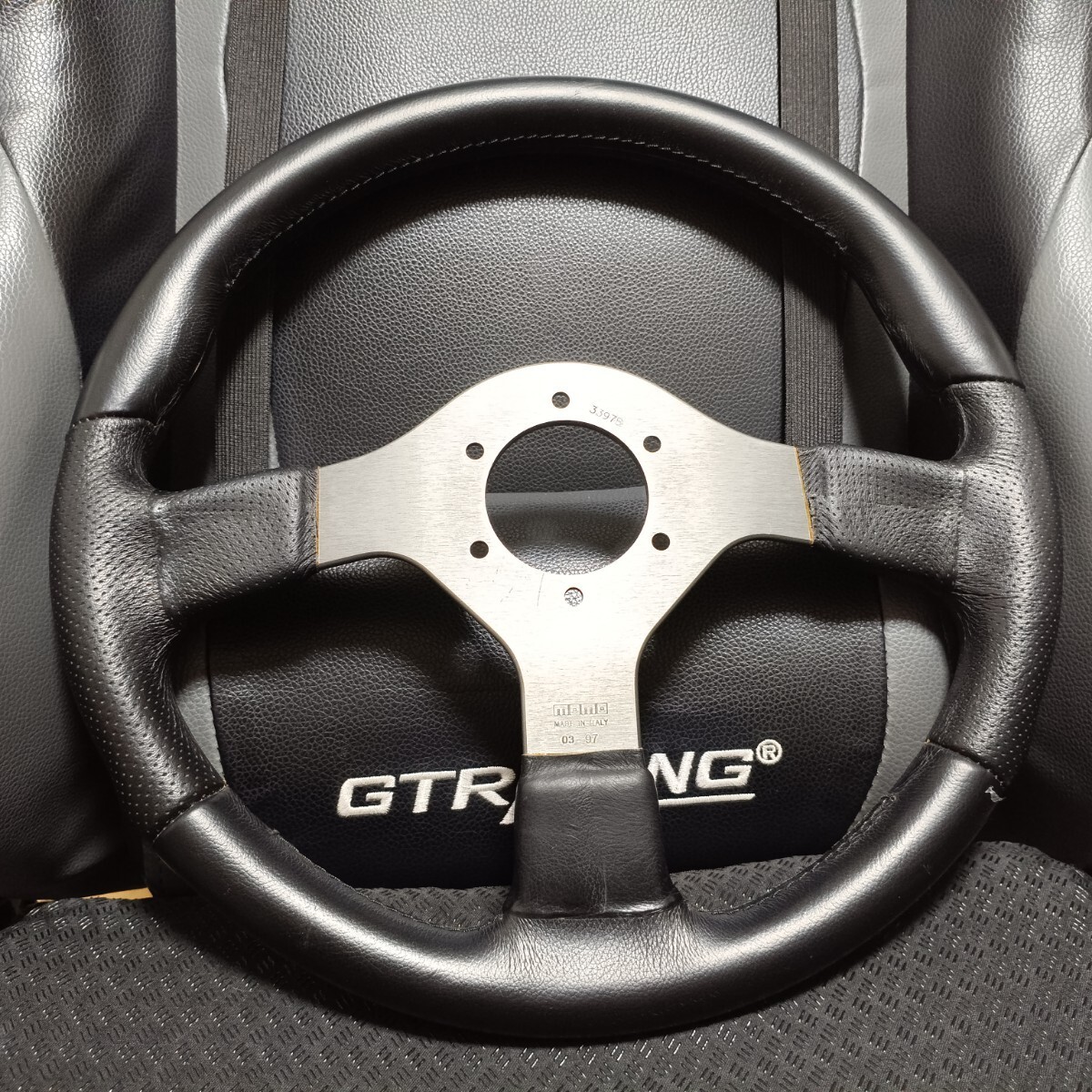 MOMO FIGHTER Steering Wheel 350mm Leather Italy 03-97 JDM EURO 86