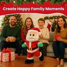 Animated Dancing Singing Santa Claus Plush Twisting Toy Music Funny Xmas Gift