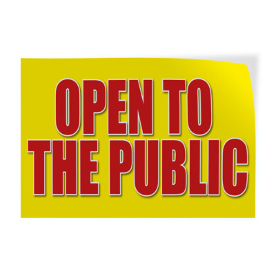 Decal Stickers Open to The Public Advertising Printing D Vinyl Store Sign Label