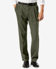Dockers Signature Khaki Classic Fit Pleated Lux Cotton Stretch Pant 32x34 33x30