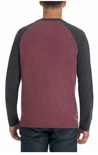 Hurley Still Raglan para hombre (rojo/negro, mediano) - Imagen 3 de 3
