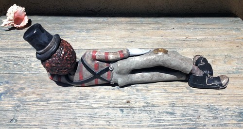 AUSTIN PROD. CLOWN MIME SCULPTURE FIGURINE VINTAGE CERAMIC by EDUARDO FRITZ - Picture 6 of 10