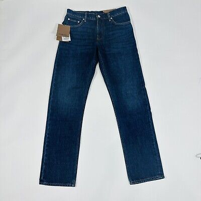 Burberry Straight Fit Denim Washed Dark Indigo Blue Jeans Burberry Straight Fit Denim Washed Dark Indigo Blue Jeans