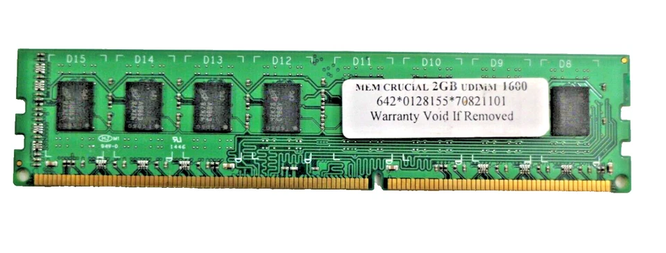 2GB Crucial CT25664BA1339.M8FMD 256MX64 DDR3 240pin DIMM Memory RAM - Image 3 of 3