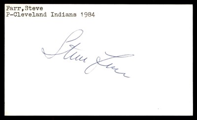 Steve Farr Baseball Signed Index Card Auto Autograph (no COA) *e3