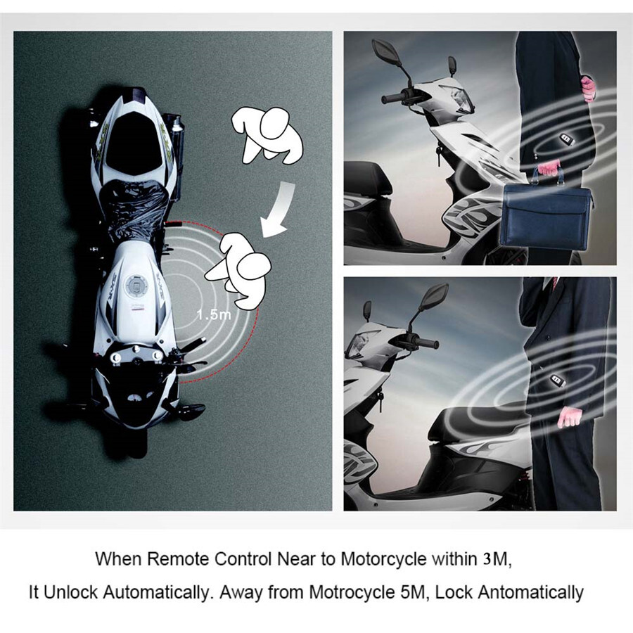 Motorcycle Keyless Remote Remote Starter Kit Keyless Entry Motorcycle Engine Push Start Button ...