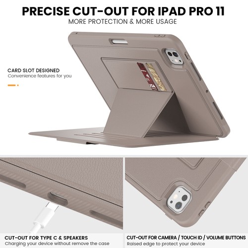 Smart Magnetic Buckle Leather Cover Stand Armor Case For iPad Pro M4/Air M3 2025 - Picture 74 of 81