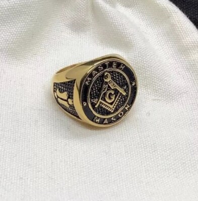 Herren Freimaurer Siegelring Freimaurer vergoldet Sammlerstück Master Mason Geschenk U 