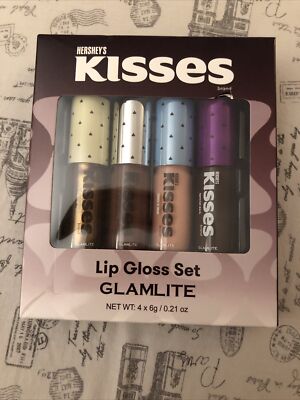 Glamlite x Hershey s Kisses 4PC Lip Gloss Set NIB