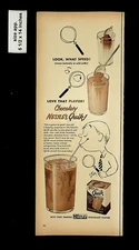 1953 Chocolatey Nestle's Quik Drink Child Vintage Print Ad 015768