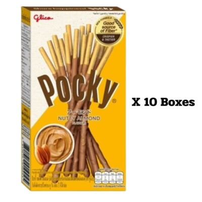 Glico Pocky Biscuit Stick Nussiger Mandelgeschmack Snack Party Camping Ausflu...