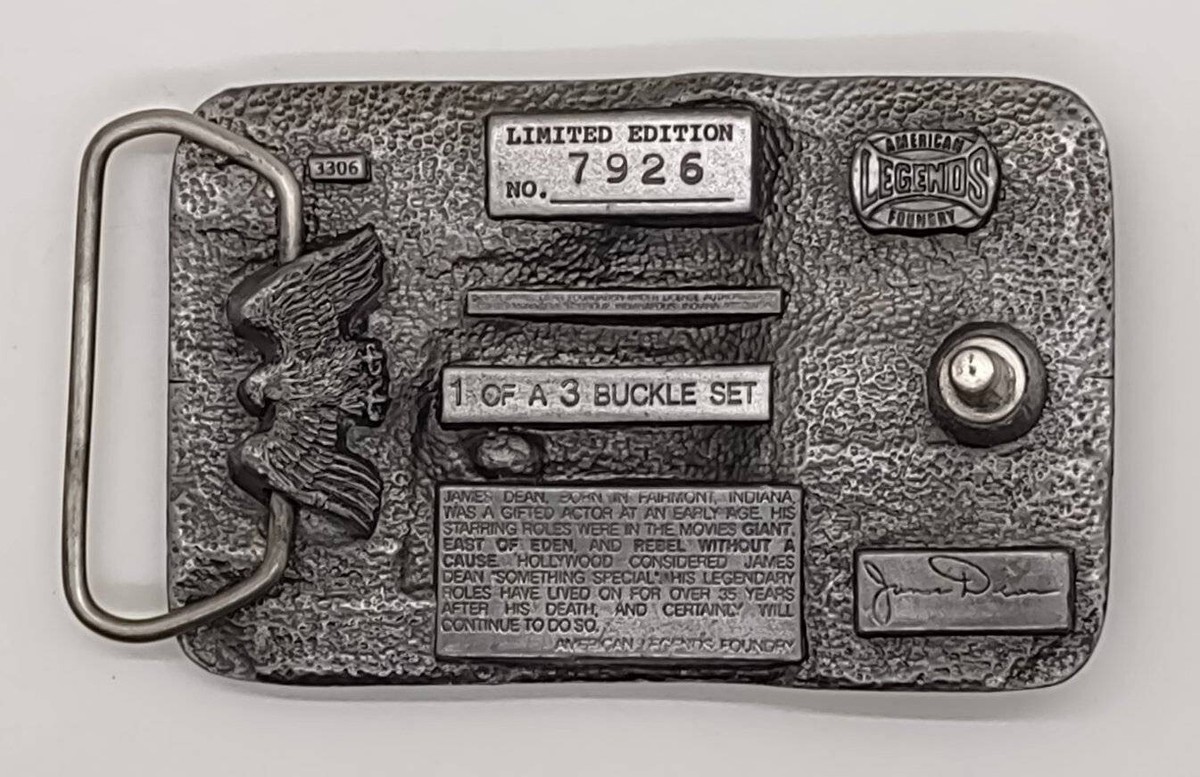 Vintage James Dean Memorial Belt Buckle | eBay