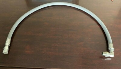 3/8'' x 2' Grey 4,000 PSI Pressure Washer Jumper Hose 1 male pipe swivel 90, 