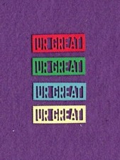WORD SCALLOPED U R GREAT die cuts scrapbook cards