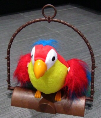 1991 GEMMY Pete the RePeat Talking Parrot Complete Working VINTAGE