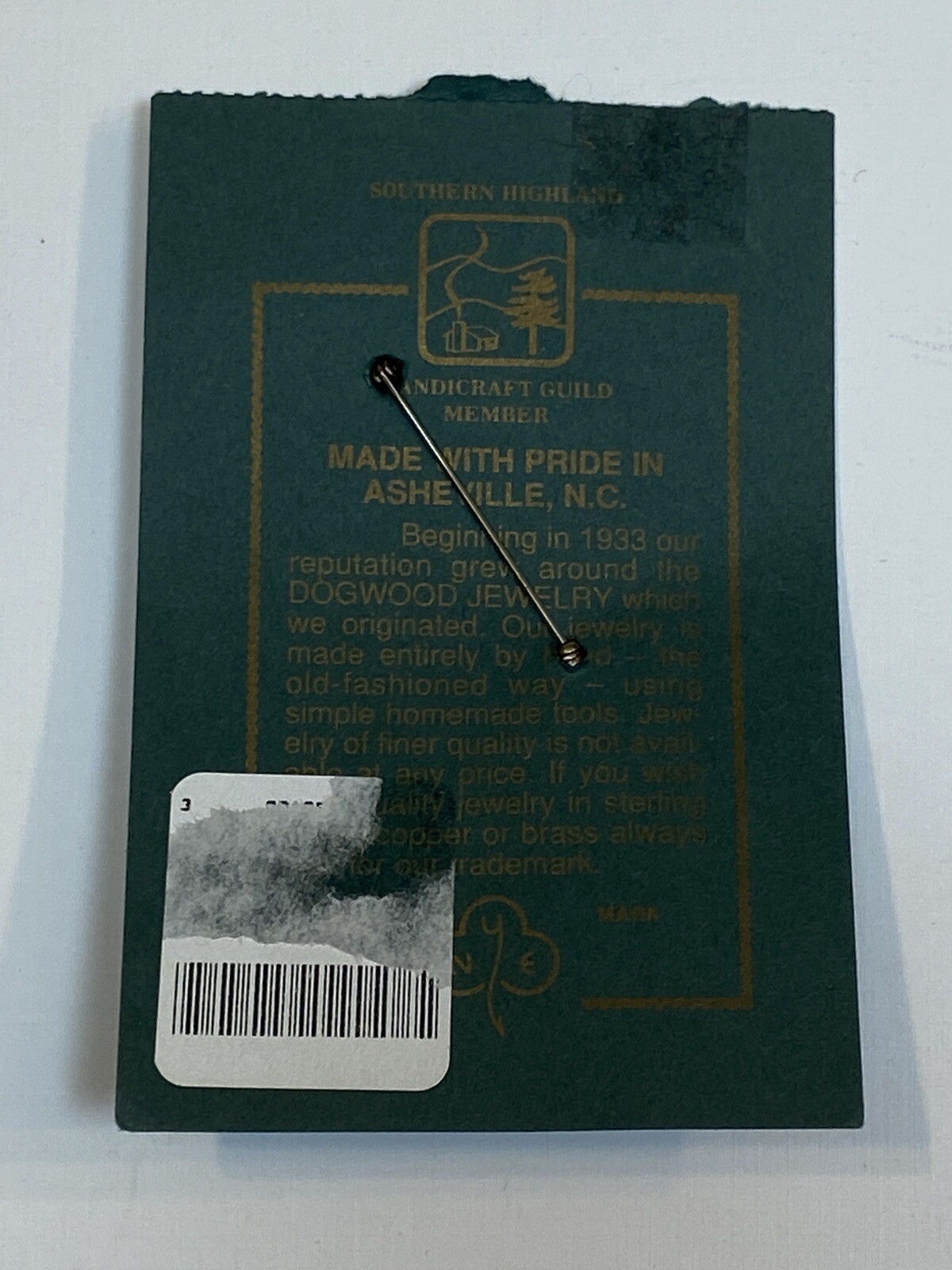 Stuart Nye Pin Brooch 2.3" Brooch Hand Wrought Copper Dogwood Tree Asheville NC