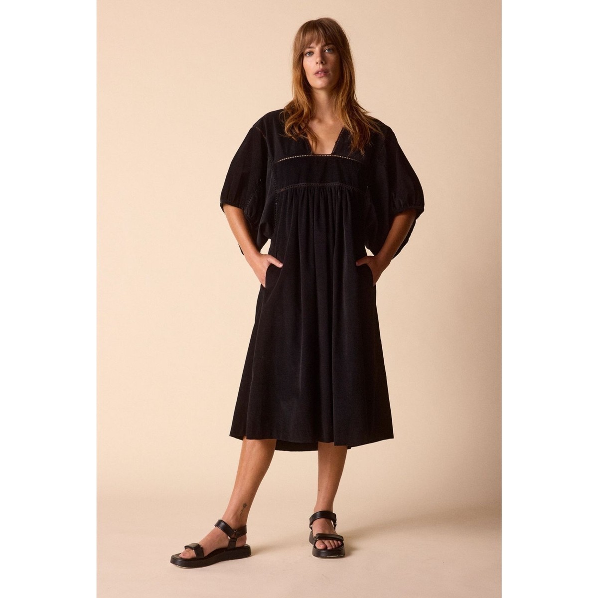 black corduroy midi dress Buy Roman Black Corduroy Button Through Midi Dress from Next USA