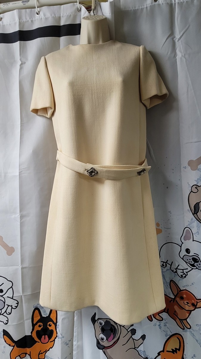 Vintage Cream Aldrich Dress Womens Size 8 Lord & Taylor Short Sleeve | eBay