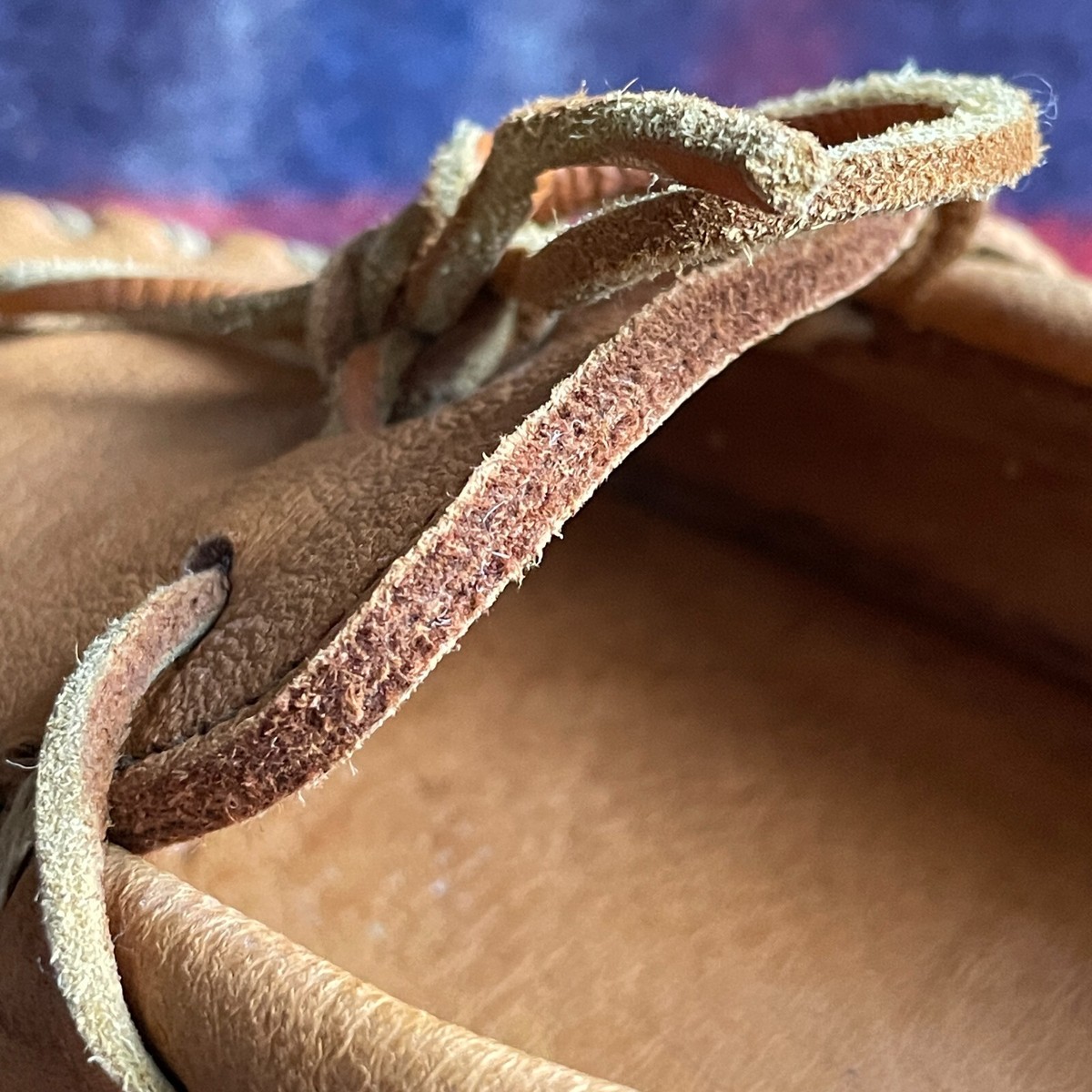 RARE VINTAGE 1980s MINNETONKA MOOSE LEATHER MOCCASINS MOCS WOMEN
